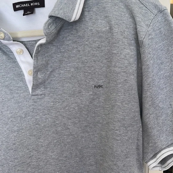 Michael Kors Men’s Short Sleeve Polo Golf Shirt Size XL Gray - Picture 3 of 5